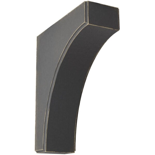 Ekena Millwork 3 1/2"W x 10"D x 12"H Clarksville Wood Vintage Decor Bracket, Black BKTWD04X10X12CVBL - main